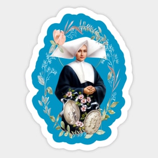 St Catherine Laboure and Our Lady of Grace the Miraculous Medal Sticker